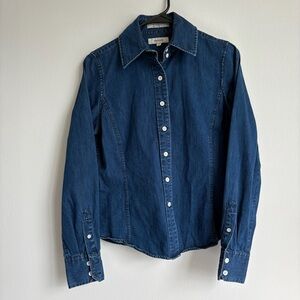 Faconnable Indigo Denim Shirt Size XS